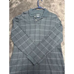 Van Heusen Green long sleeve polo shirt, men’s large!